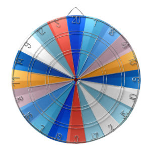 Cible De Fléchettes Bandes solaires rétro-funky colorées 2