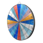 Cible De Fléchettes Bandes solaires rétro-funky colorées 2 (Devant droit)