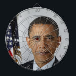 Cible De Fléchettes Barack Obama Dartboard<br><div class="desc">Portrait présidentiel anti-grand gouvernement de Barack Obama.</div>