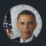 Cible De Fléchettes Barack Obama Dartboard<br><div class="desc">Portrait présidentiel anti-grand gouvernement de Barack Obama.</div>