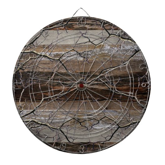 Cible De Fléchettes Barne Branches rustiques en bois (Devant)