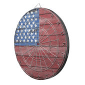 Cible De Fléchettes Barne Rustique en bois Mur Drapeau américain Patri (Devant droit)