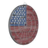 Cible De Fléchettes Barne Rustique en bois Mur Drapeau américain Patri (Devant gauche)