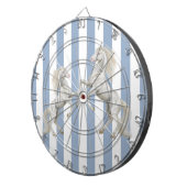 Cible De Fléchettes Barre Bleu & Blanc Bleu Blancs Cheval Blanc (Devant droit)