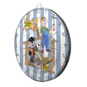 Cible De Fléchettes Barre Bleue & Bleue En Construction (Devant droit)