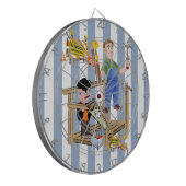 Cible De Fléchettes Barre Bleue & Bleue En Construction (Devant gauche)