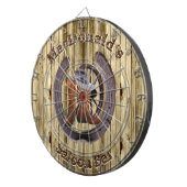 Cible De Fléchettes Barre de salle occidentale rustique (Devant droit)