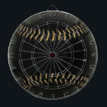 Cible De Fléchettes baseball noir<br><div class="desc">Un baseball sur le thème du sport en noir. Vous pouvez modifier la conception (bouton customiser) et modifier la couleur de l'arrière - plan ou ajouter un nom entre les coutures de la bille</div>