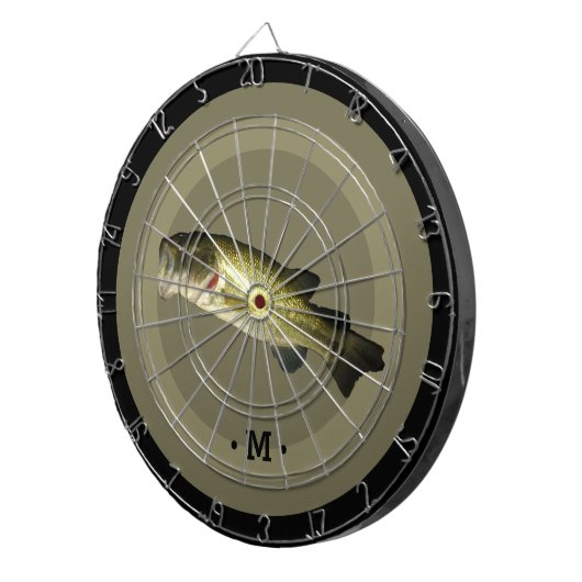 Cible De Fléchettes Basse Poisson Monogramme Mens (Devant droit)