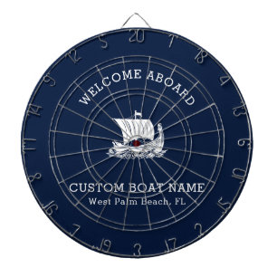 Cible De Fléchettes Bateau de bateau nautique personnalisé logo Marine