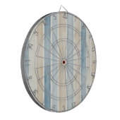 Cible De Fléchettes Beach Blue Cream Stripes Bridal Shower (Devant gauche)