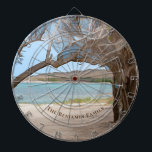 Cible De Fléchettes Beach Ocean Hill Side Watercolor Personnalisez<br><div class="desc">Beach Ocean Hill Side Watercolor Personnalize ajoute un bel ajout à votre décor de jeu. Personnalisez-le avec votre nom ou vos informations</div>