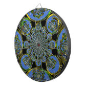 Cible De Fléchettes Beau cool royal bleu noir kaléidoscope art (Devant droit)