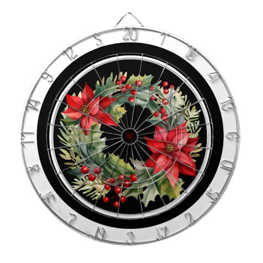 CIBLE DE FLÉCHETTES BEAU NOËL WREATH VACANCES (Devant)