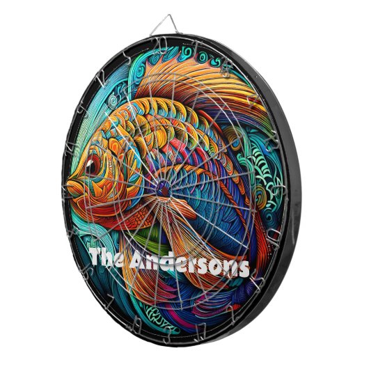 Cible De Fléchettes Beau Poisson Vibrant (Devant droit)