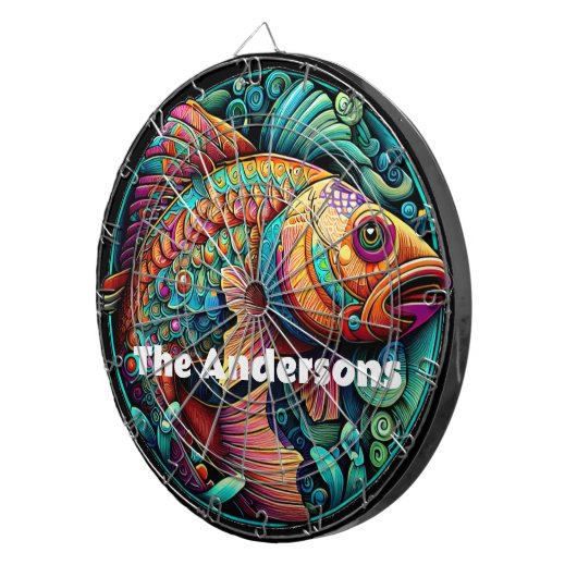 Cible De Fléchettes Beau Poisson Vibrant (Devant droit)