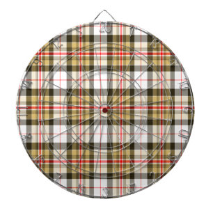 Cible De Fléchettes Beau Tan Tartan Plaid