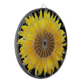 Cible De Fléchettes Beau tournesol sur fléchette noire (Devant gauche)