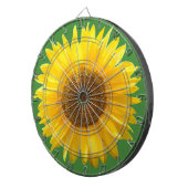 Cible De Fléchettes Beau Tournesol sur Vert (Devant droit)