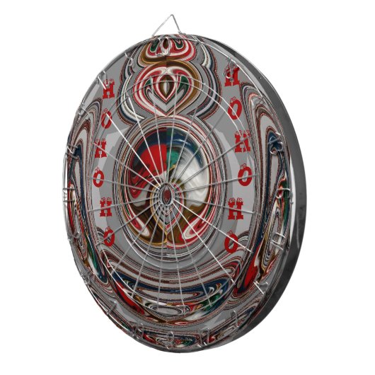 Cible De Fléchettes Beaux Coeurs de Noël Fêtes Couleurs de saison (Devant droit)