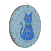 Cible De Fléchettes Bébé Bleu mignon chat Personnalisé Papa à être (Devant gauche)