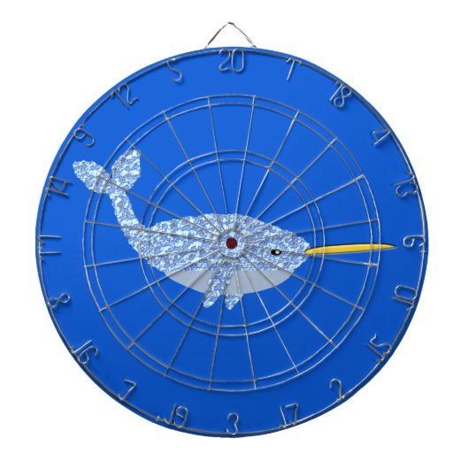 Cible De Fléchettes Bébé bleu mignon garçon Narwhal (Devant)