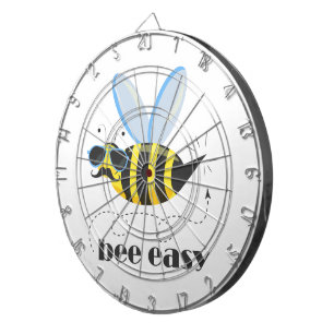 Cible De Fléchettes Bee caractère avec mustache lunettes de soleil Bee