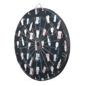 Cible De Fléchettes Beers Rustic Hand Drawn Whimsical Beer Man Cave (Devant droit)