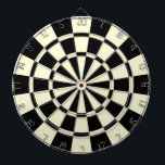 Cible De Fléchettes Beige et noir crèmes<br><div class="desc">Cible de flechettes beige et noire crème</div>