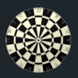 Cible De Fléchettes Beige et noir crèmes<br><div class="desc">Cible de flechettes beige et noire crème</div>