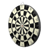 Cible De Fléchettes Beige et noir crèmes (Devant droit)