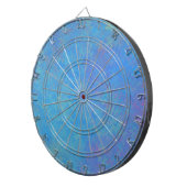 Cible De Fléchettes Belle apparence de papier marbré bleu (Devant droit)