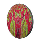 Cible De Fléchettes Belle Belle Art Tribal Africain Rouge et Jaune (Devant droit)