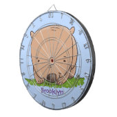 Cible De Fléchettes Belle illustration de dessin animé de bébé wombat (Devant droit)