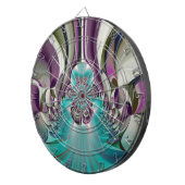 Cible De Fléchettes Belle impression Angélique Purple et Cyan Abstrait (Devant droit)