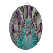 Cible De Fléchettes Belle impression Angélique Purple et Cyan Abstrait (Devant gauche)