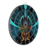Cible De Fléchettes Belle impression Cyan Abstrait Art (Devant gauche)