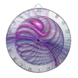 Cible De Fléchettes Belle Swing Moderne Art Fractal Abstrait Rose