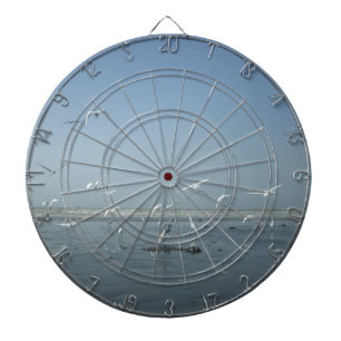 Cible De Fléchettes Belles grues volant au-dessus de l'eau Ballet de l