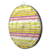 Cible De Fléchettes Belles rayures jaunes blanches (Devant droit)