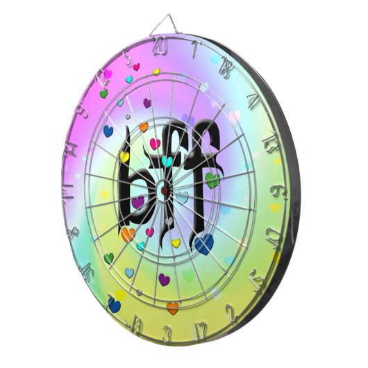 Cible De Fléchettes bff ~ coeurs (Devant droit)