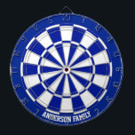Cible De Fléchettes Bicolore bleu et blanc de la marine personnalisée<br><div class="desc">Cible de flechettes bicolore bleu marine et blanc personnalisée.</div>