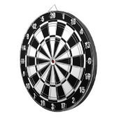 Cible de fléchettes bicolore noir et blanc (Devant droit)