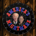 Cible De Fléchettes Biden Harris Caricature MARQUE DE NUIT DE L'AMÉRIQ<br><div class="desc">La caricature de Joe Biden et de Kamala Harris était centrée sur le libellé du CAUCHEMAR AMÉRICAIN. Le lettrage alterne entre le rouge et le bleu. Le design est affiché sur un arrière - plan noir que vous pouvez changer à n'importe quelle couleur que vous préférez.</div>