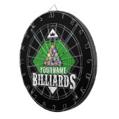 Cible De Fléchettes Billard personnalisé NOM Cue Rack Pool Room (Devant droit)
