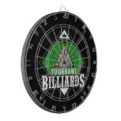 Cible De Fléchettes Billard personnalisé NOM Cue Rack Pool Room (Devant gauche)