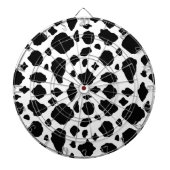 Cible De Fléchettes Black and White Cow Print Pattern Farmhouse (Devant)