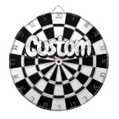 Cible De Fléchettes Black And White Customizable Text (Devant)