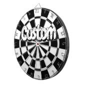 Cible De Fléchettes Black And White Customizable Text (Devant droit)