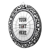 Cible De Fléchettes Black Dots & Circles Grid + your backgr. & (Devant droit)